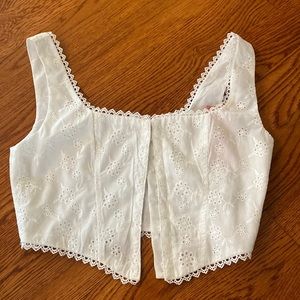 Eyelet tank top